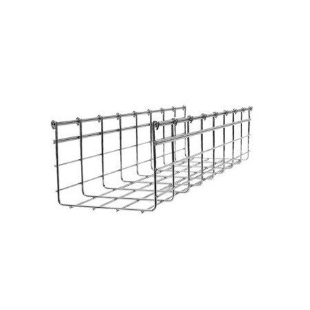 Charola tipo malla 150/200 mm, con acabado Electro Zinc, hasta 477 cables Cat6, tramo 3 m