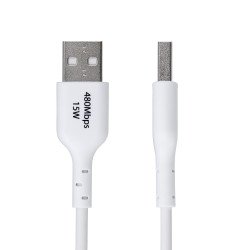 Cable StarTech.com USB2AC1MNCWHE, 1 m, USB A, USB C, USB 2.0, 0.48 Gbit/s, Blanco