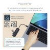 HUB, USB 3.2 Gen 1 (3.1 Gen 1) Type-C, USB 3.2 Gen 1 (3.1 Gen 1) Type-A, 5000 Mbit/s, Negro, Plástico