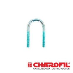 Abrazadera tipo U de 1/2, con acabado Electro Zinc, no incluye tuercas y arandelas