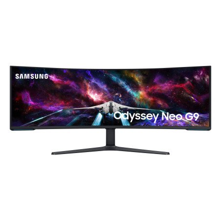 Monitor Samsung LS57CG950NLXZX, 144.8 cm (57"), 7680 x 2160 Pixeles, Dual UHD, LED, 1 ms, Negro, Blanco