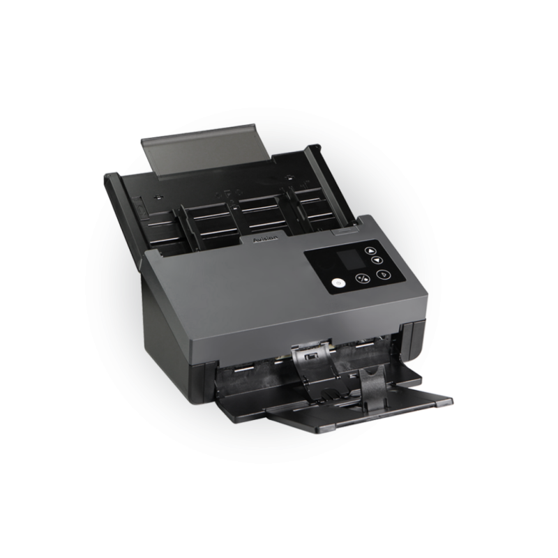 Escáner Avision AD370, 70 ppm, 140 ipm, 600 dpi, 48 bits entrada, 24 bits salida, USB 2.0, duplex, ADF