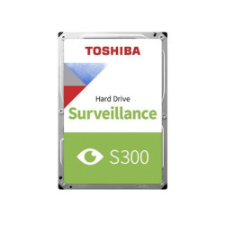 Disco duro interno Toshiba S300 3.5 2TB, SATA, 6GB/s, cache 128mb, 5400 rpm, 24x7 para DVR/NVR, 1-8 bahías, 1-64 cámaras