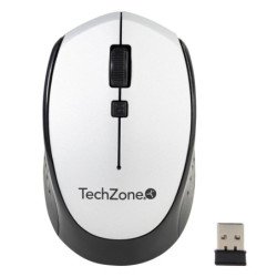 Mouse inalámbrico TechZone TZ19MOU01-INAPL - negro, plata, inalámbrico, 1000 dpi