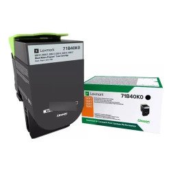 Tóner color negro Lexmark rendimiento estándar para CX417DE, CS417DN, 3,000 página en hasta 5% de cobertura.