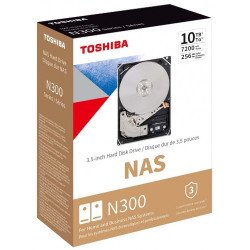 Disco duro interno Toshiba n300 10TB 3.5" 7200rpm NAS 256mb