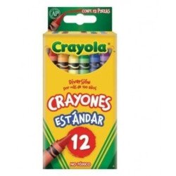 Crayón crayola estándar con 12 pieza 52-3012 Binney Smith