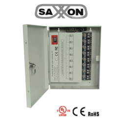 Saxxon PSU1213D8H- fuente de poder profesional de 11 a 15 vcd, 13 amperes, para 8 cámaras hasta 4k, 1.6 amperes por canal, prote