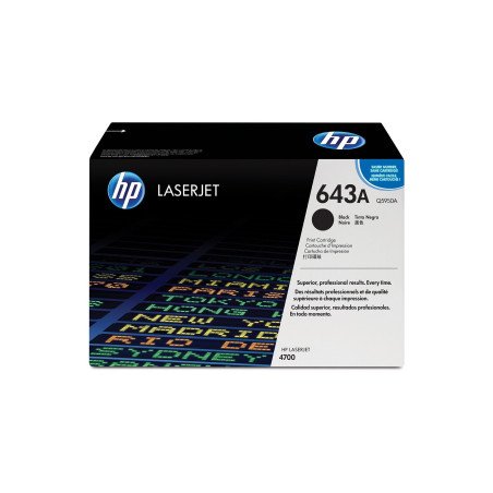 Q5950A Tóner 643A, negro, para HP LaserJet color 4700