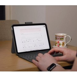 Estuche teclado Logitech Combo Touch, QWERTY, Inglés, Trackpad, 1,8 cm, 1 mm, Apple