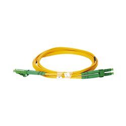 Jumper de Fibra Óptica Monomodo 9/125 LC/APC-LC/APC, PVC, 2.0 mm, amarillo, 2 metros