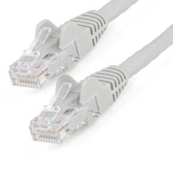Cable ethernet cat 6 de 3 metros - LSZH - cable de red patch cat6 utp RJ45 PoE de 100w 10 gbe sin enganches gris, etl