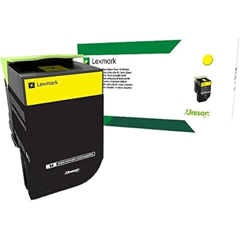 Tóner amarillo Lexmark alto rendimiento para CX417de, CS417dn, 3,500 para hasta 5% de cobertura. Tóner amarillo Lexmark alto rendimiento para CX417de, CS417dn, 3,500 para hasta 5% de cobertura.