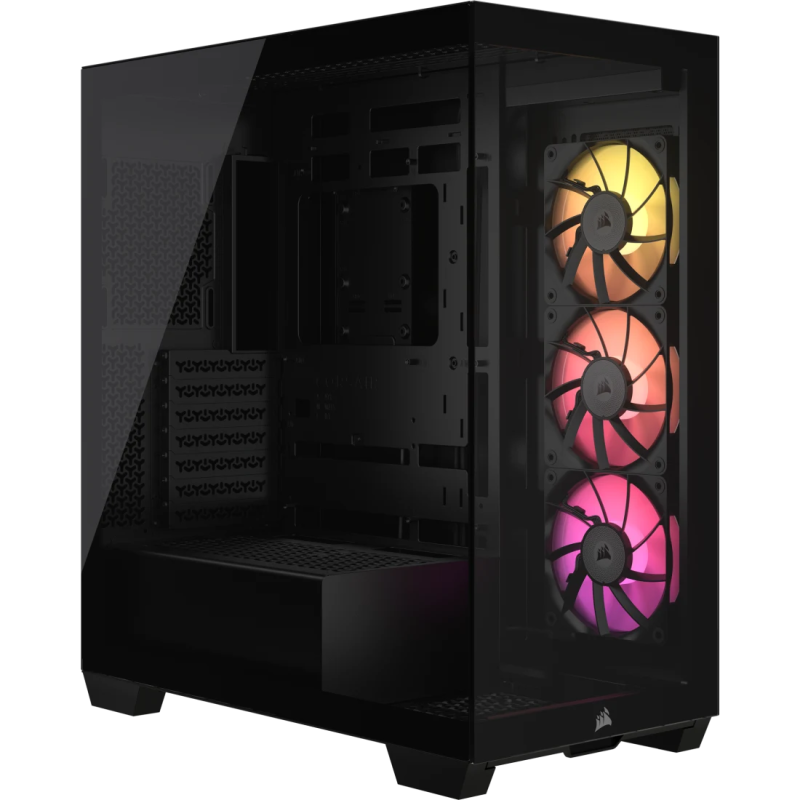 Gabinete Corsair icue link 3500X RGB, semi- torre, ATX, gamer, black