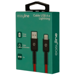 Cable USB a a lightning 1m Perfect Choice cable trenzado material: PVC dimensiones longitud: 1 metro diámetro: 3.5 mm