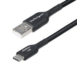 Cable StarTech.com USB2AC4MBKE, 4 m, USB A, USB C, USB 2.0, 0.48 Gbit/s, Negro