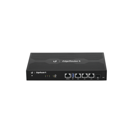 Edgerouter 4, con 4 puertos 10/100/1000 Mbps + 1 puerto SFP, con funciones avanzadas de ruteo