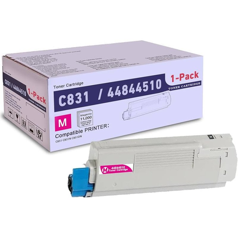 Tóner Okidata magenta para impresoras c831n c831dn de 10,000 páginas HD Tóner Okidata magenta para impresoras c831n c831dn de 10,000 páginas HD
