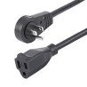 Cable de 3 m de extensión de alimentación, cable extensor de corriente rotativo plano de 360°