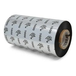 Cinta de Cera Zebra 110mm x 300m (433 Pulgadas x 984 Pies) 1600ÂEconomico Nucleo de 25mm (1 Pulgada) 24/Caja