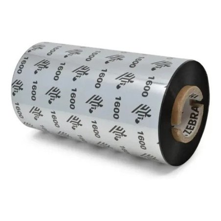 Cinta de Cera Zebra 110mm x 300m (433 Pulgadas x 984 Pies) 1600ÂEconomico Nucleo de 25mm (1 Pulgada) 24/Caja