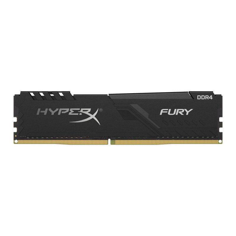 Memoria Kingston UDIMM DDR4 4GB 2666MHz Hyperx Fury Black CL16 288pin 1.2v con disipador de calor para PC/gamer/alto rendimiento