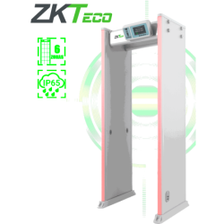 ZKTeco d4330ip65 arco detector de metales, IP65 semi-exterior, 33 zonas de detección, 300 niveles de sensibilidad, pantalla hd 7