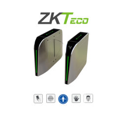 Torniquete alto flujo tipo aleta acrílico de medio cuerpo ZKTeco fbl300 bidireccional bajo consumo acero inoxidable sistema hast