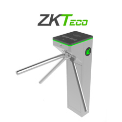 Torniquete trípode compacto fabricado en acero con diseño ejecutivo m1000 ZKTeco su cubierta acrílica permite instalar lectoras