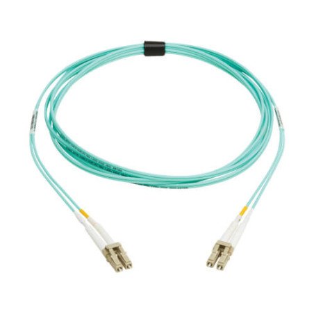 Cable Patch de Fibra Dúplex Multimodo de 50µm / 125µm OM4 LSZH de 10Gb / 100Gb (LC/LC), Aguamarina, 3 m