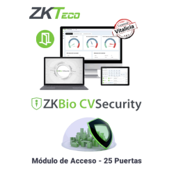 Licencia Vitalicia para 25 Puertas en Control de Acceso BioCVSecurity, Hasta 30 000 Usuarios, 200 Departamentos, 200 Áreas