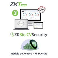 Licencia Vitalicia para 75 Puertas en Control de Acceso BioCVSecurity, Hasta 30 000 Usuarios, 200 Departamentos, 200 Áreas