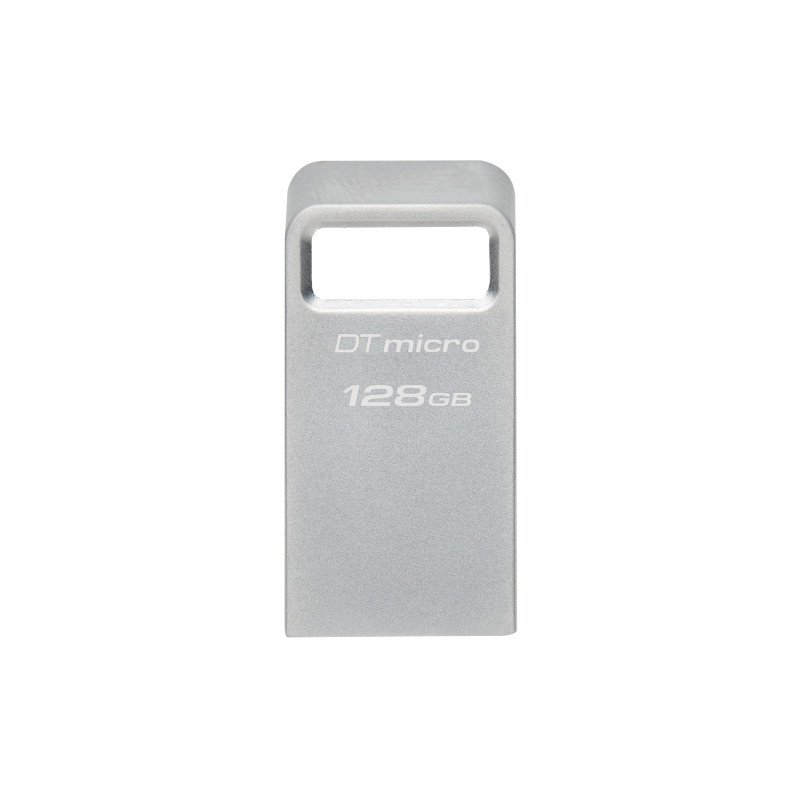 USB tipo A Kingston Technology DataTraveler Micro, 128 GB, 3.2 Gen 1 (3.1 Gen 1), 200 MB/s, Sin tapa, Plata USB tipo A Kingston Technology DataTraveler Micro, 128 GB, 3.2 Gen 1 (3.1 Gen 1), 200 MB/s, Sin tapa, Plata