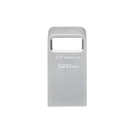 USB tipo A Kingston Technology DataTraveler Micro, 128 GB, 3.2 Gen 1 (3.1 Gen 1), 200 MB/s, Sin tapa, Plata