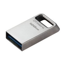 USB tipo A Kingston Technology DataTraveler Micro, 128 GB, 3.2 Gen 1 (3.1 Gen 1), 200 MB/s, Sin tapa, Plata