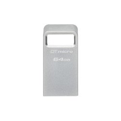 USB tipo A Kingston Technology DataTraveler Micro, 64 GB, 3.2 Gen 1 (3.1 Gen 1), 200 MB/s, Sin tapa, Plata