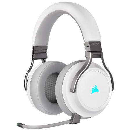 Audífono Corsair virtuoso RGB Wireless, inalámbrico, RGB, color blanco