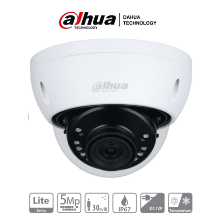 Cámara Domo de 5 Megapixeles antivandálica, Lente de 2.8mm, 111 Grados de Apertura, IR de 30 m, IP67, IK10, Soporta: CVI, CVBS
