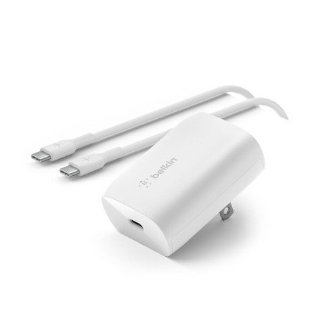 Adaptador de corriente, tecnología PPS, 30 vatios, 3 A, PD 3.0, Fast Charge (24 pin USB-C), blanco, para Apple iPad, Apple iPhon