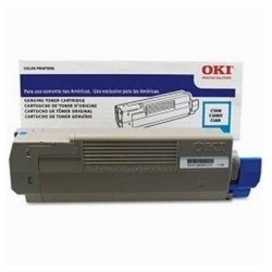 Tóner Okidata cian para ES8473 10,000 páginas cobertura del %5 de impresión.