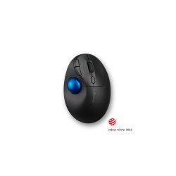Trackball Kensington Pro Fit Ergo TB450, Diestro, RF inalámbrico + bluetooth, 1600 DPI, Negro, Azul