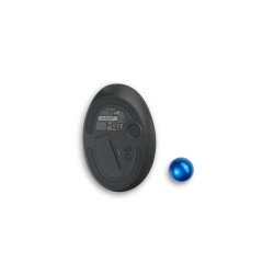 Trackball Kensington Pro Fit Ergo TB450, Diestro, RF inalámbrico + bluetooth, 1600 DPI, Negro, Azul