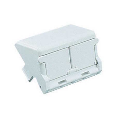 Módulo de Inserción, Con 2 Salidas Inclinadas y Ventana, de 1/2, Color Blanco Mate