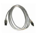 Cable IEEE-1394 FireWire/iLink DV 6 Pin To 4 Pin, 60 cm, plateado.