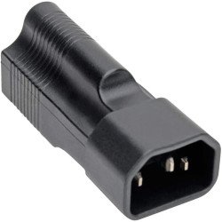 Adaptador de Cable de Alimentación 5-15R a C14, 15A, 125V, Negro, 1 x IEC 60320 C14 Enchufe, 1 x NEMA 5-15R Receptacle, 125
