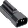 Adaptador de Cable de Alimentación 5-15R a C14, 15A, 125V, Negro, 1 x IEC 60320 C14 Enchufe, 1 x NEMA 5-15R Receptacle, 125