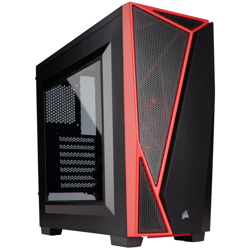 Gabinete Gaming Corsair Spec-04 Red LED - Midi-Tower, PC, Acero, ATX, 