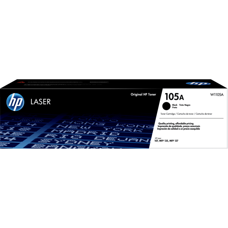 Cartucho de tóner laser original HP 105A negro (W1105A)