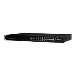 Switch EdgeMAX Administrable de 24 Puertos Gigabit con PoE+/PoE Pasivo 24V + 2 Puertos SFP