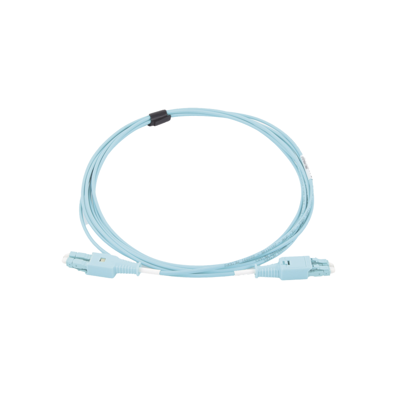 Jumper de Fibra óptica BladePatch LC-LC Duplex, OFNR, Multimodo 50/125 OM4, XGLO 550, 3m, Aqua